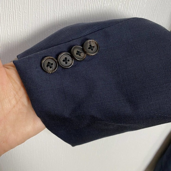 Lauren Ralph Lauren Blazer Men’s 100% Wool Navy Blue Jacket Size 46R. - Picture 4 of 12